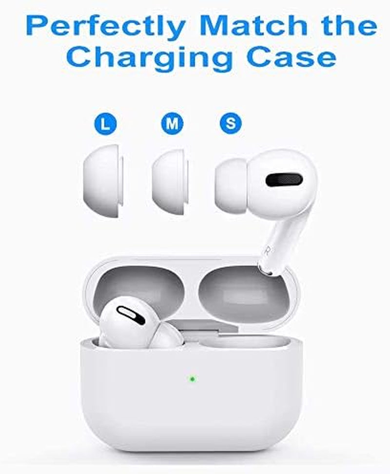 12 Pieces Replacement Ear Tips for Airpods Pro and Airpods Pro 2Nd Generation with Noise Reduction Hole, Silicone Ear Tips for Airpods Pro with Portable Storage Box And(S/M/L) (6 Pairs)